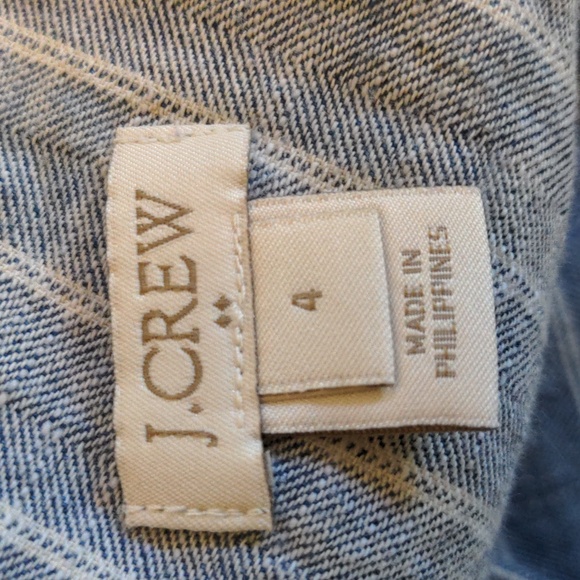 JCrew Women's Size 4 Sleeveless Career Wear Chevron Stripe One Piece Lined Dress - Picture 11 of 16